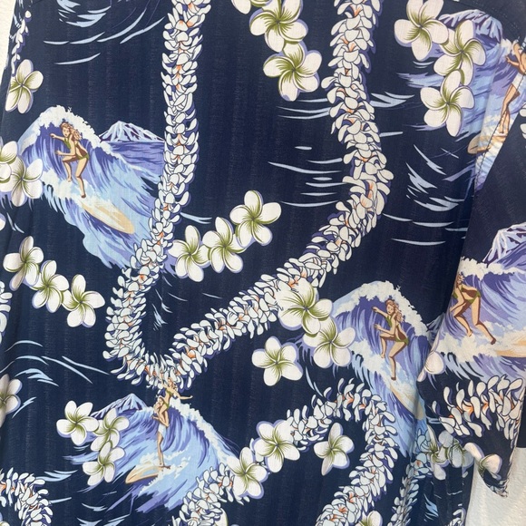 Tommy Bahama Hawaiin Print Shirt Blue Size XL - Picture 4 of 4